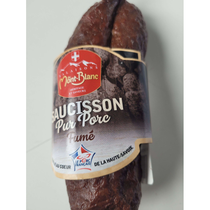 SAUCISSON PUR PORC FUME 200G