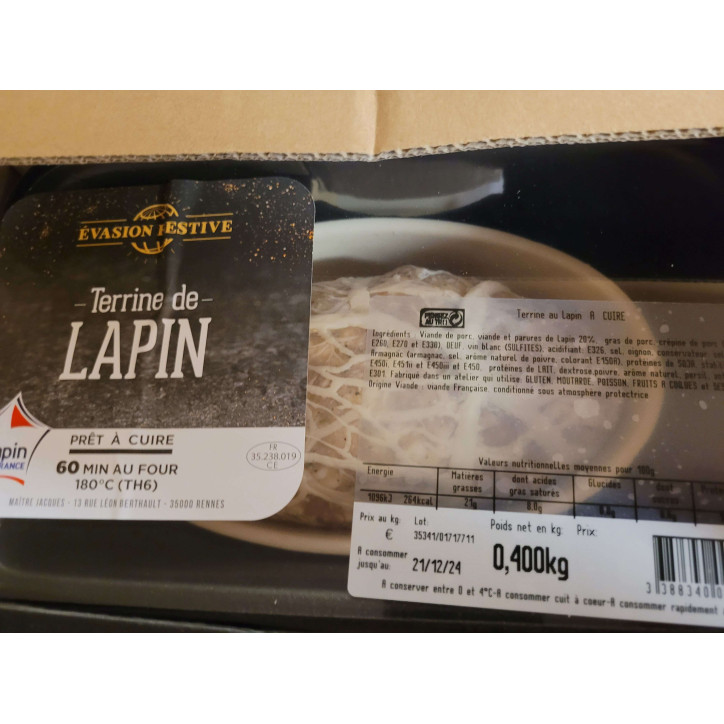 TERRINE LAPIN 400G