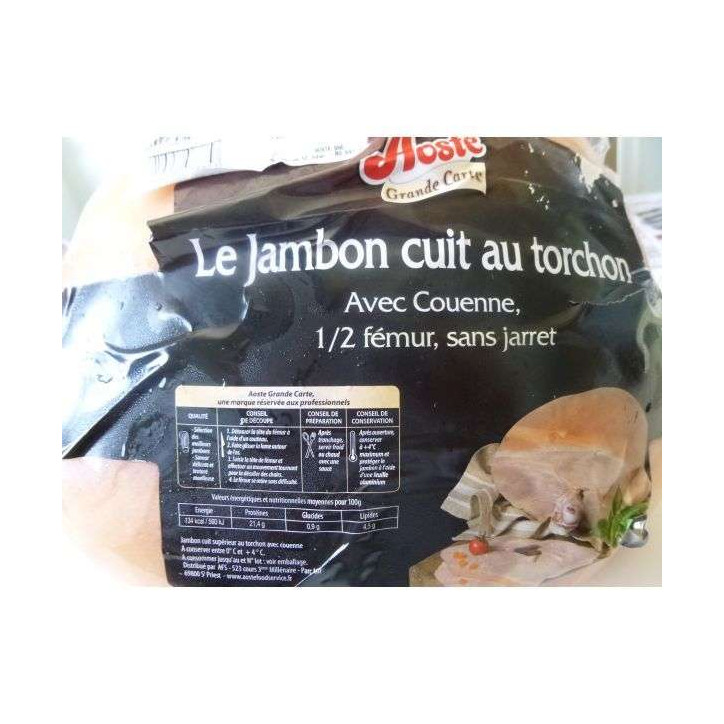 JAMBON CUIT AOSTE 8 KG ENVIRON