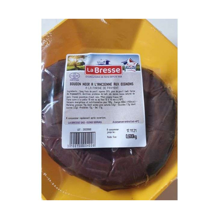 BOUDIN NOIR OIGNONS 600G