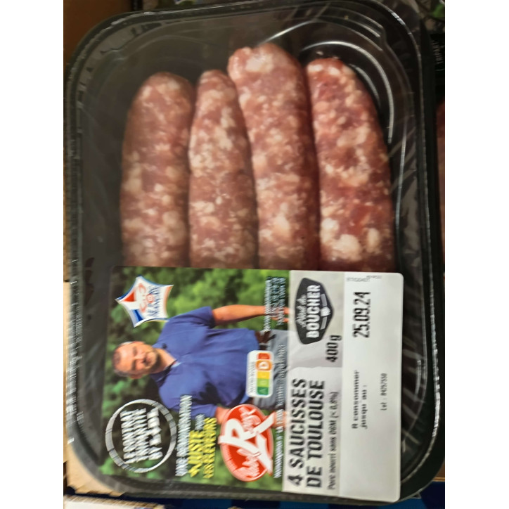 SAUCISSE TOULOUSE X4 400G