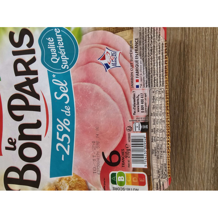 BON PARIS 6T -25% SEL 210G