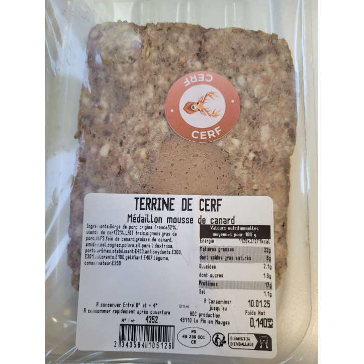 TERRINE DE CERF 140G