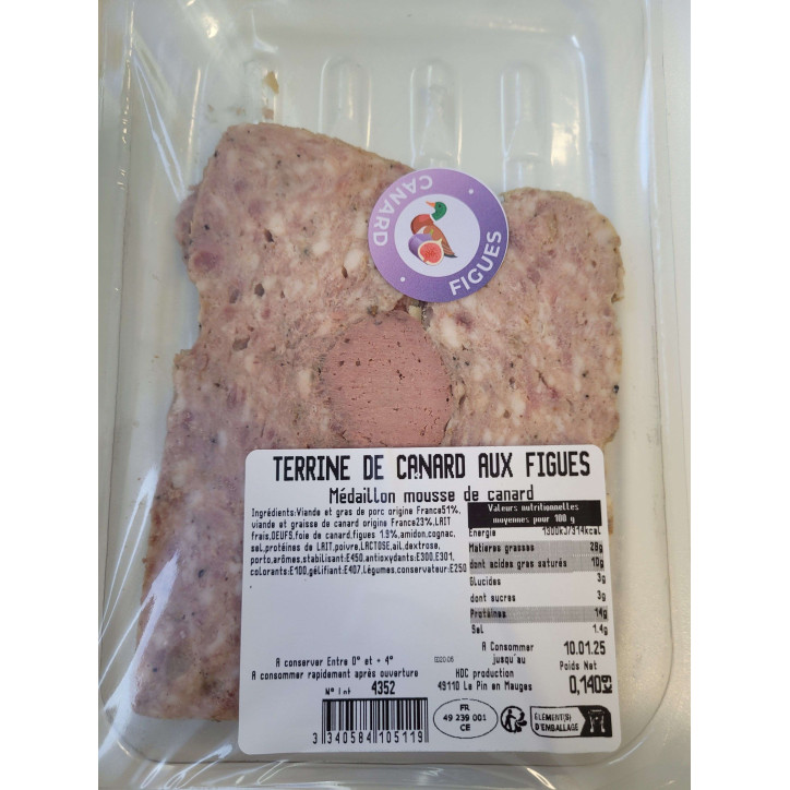 TERRINE CANARD FIGUES 140G