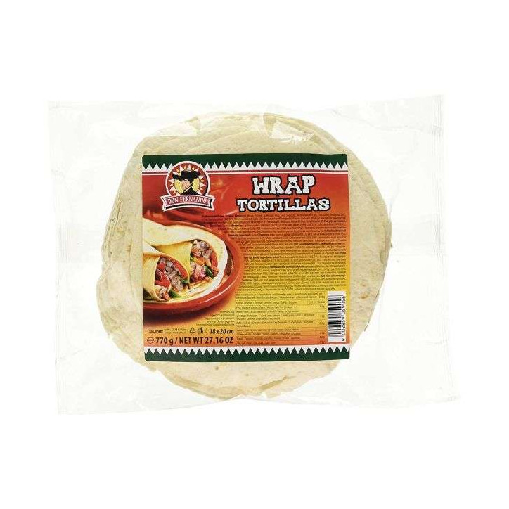 WRAP TORTILLAS X 18 770 GR