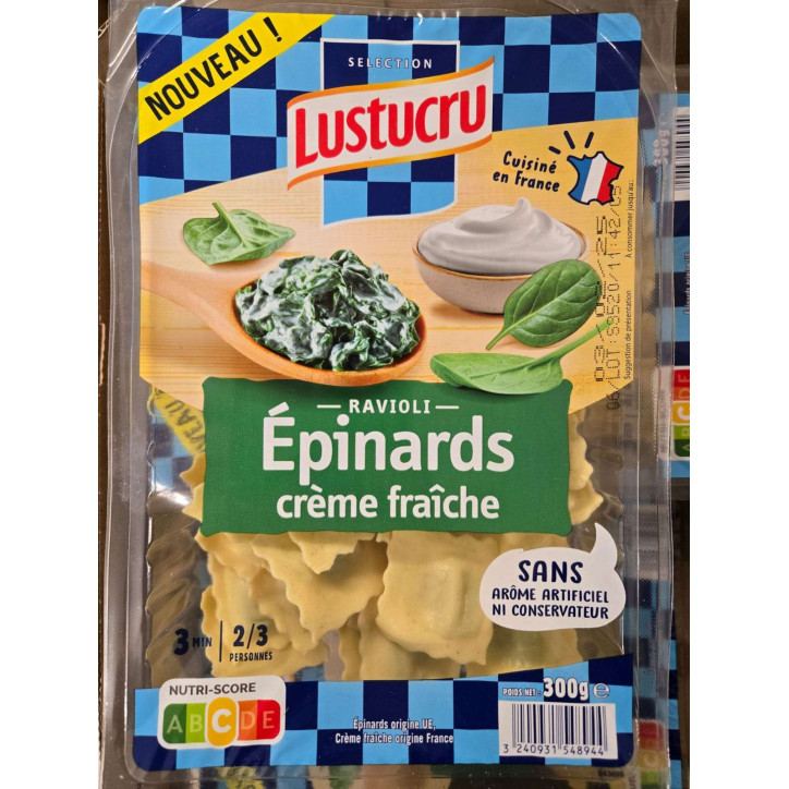 RAVIOLI EPINARDS CREME FRAICHE 300G