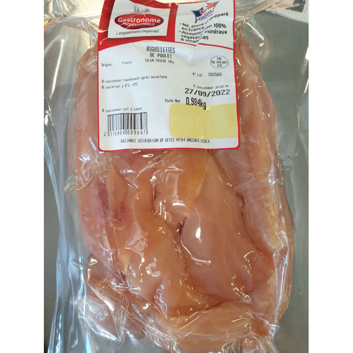 AIGUILLETTES POULET 1KG ENV