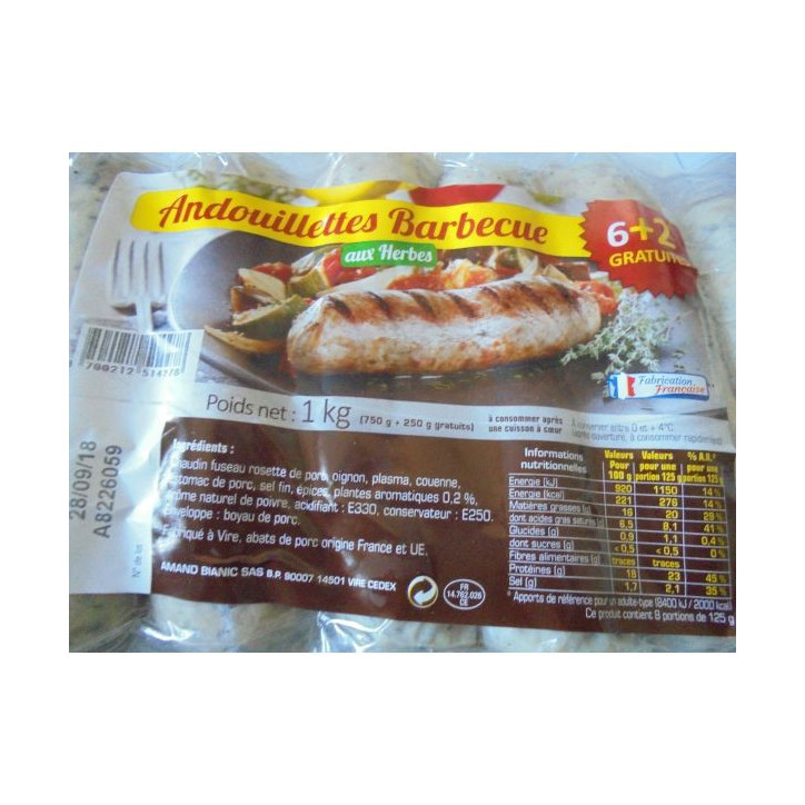 ANDOUILLETTES HERBES 1 KG