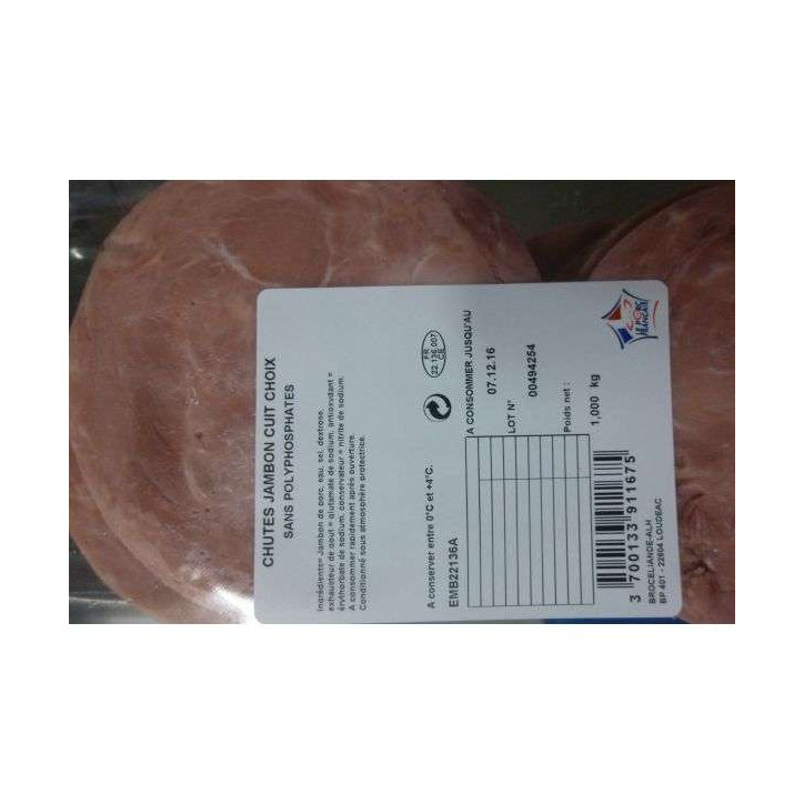 CHUTE JAMBON CUIT 1KG 
