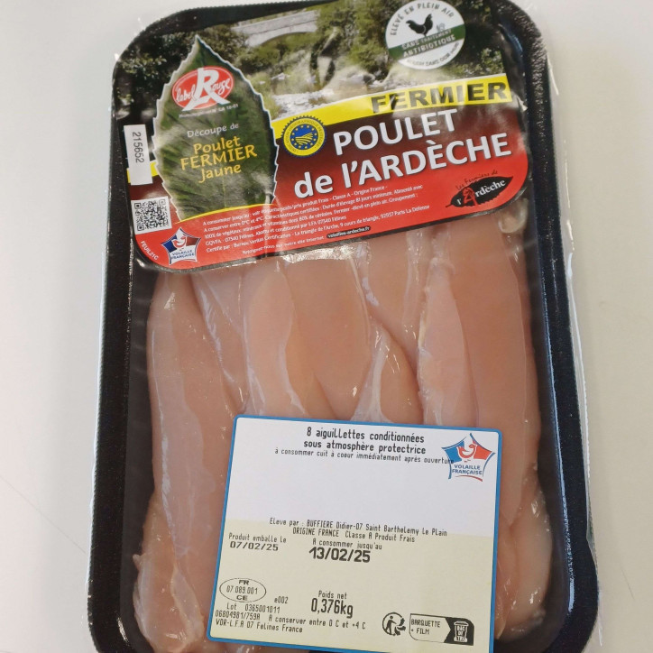 8 AIGUILLETTES DE POULET 300 GR ENV