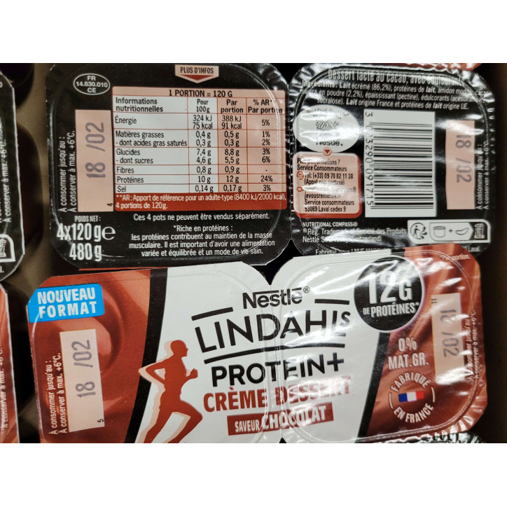 LINDHALS CREME DESSERT CHOCO 480G