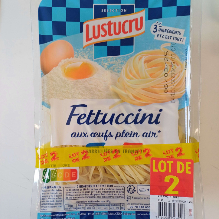 LOT DE 2 FETTUCCINI 700G