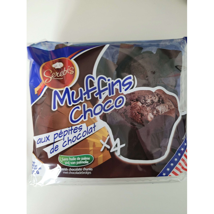 4 MUFFINS AU CHOCOLAT 300GR