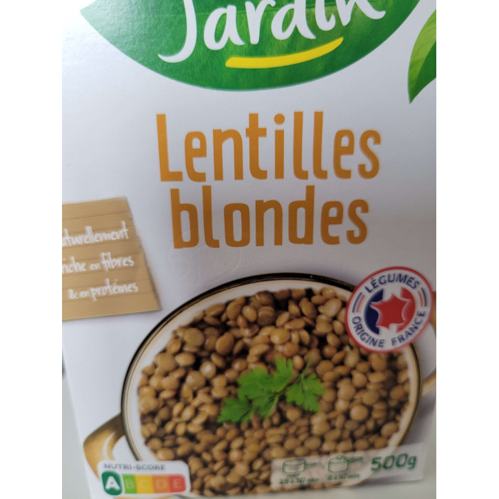 LENTILLE BLONDE 500 GR