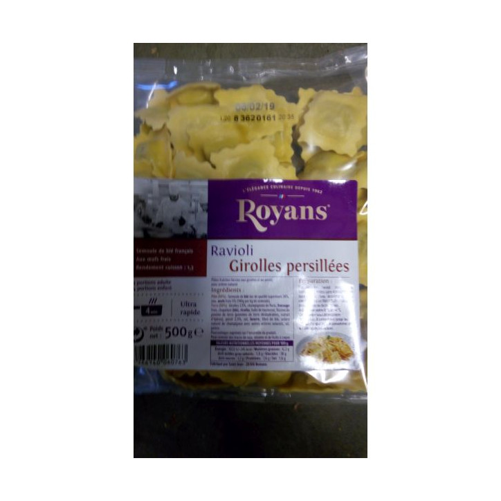 RAVIOLI GIROLLES PERSILLEES 500 GR