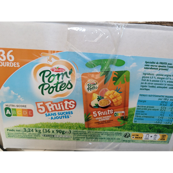 POM POTES X36 5FRUITS 3.24KG