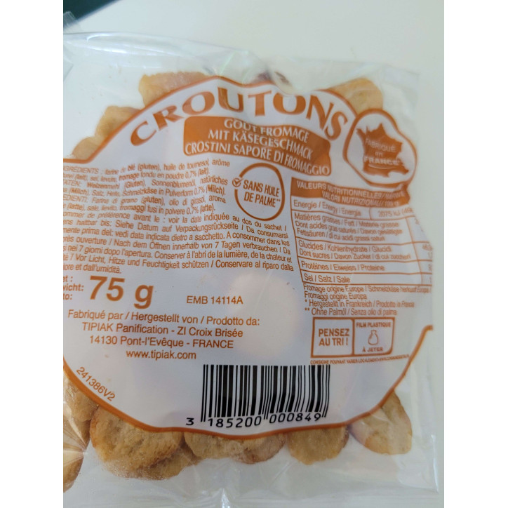 CROUTONS FROMAGE 75GR