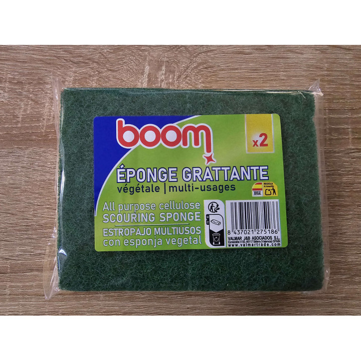 ÉPONGE BOOM VERT VÉGÉTALE X2