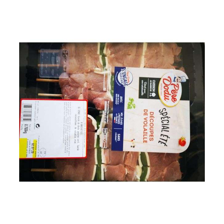 8 BROCHETTES DE DINDE 760 GRS 