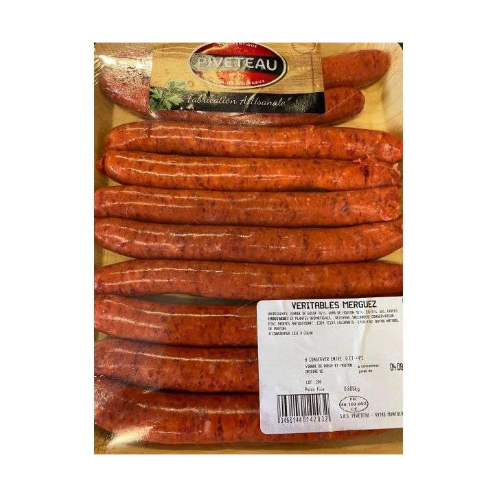 VERITABLES MERGUEZ 600GR