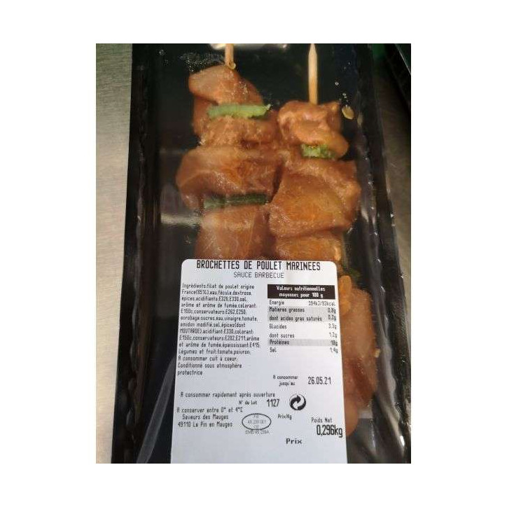 BROCHETTES POULET ORIENT 1KG ENV