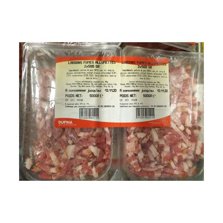 LARDONS FUMES 2X500 GR