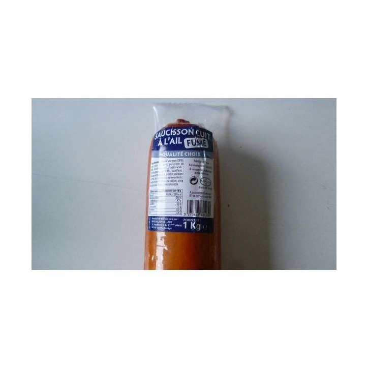 SAUCISSON CUIT FUME A L AIL 1.2 KG ENV