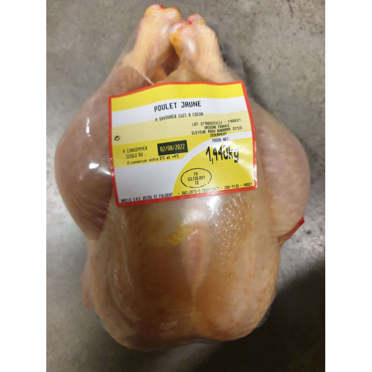 POULET JAUNE BIO 1.5KG ENV