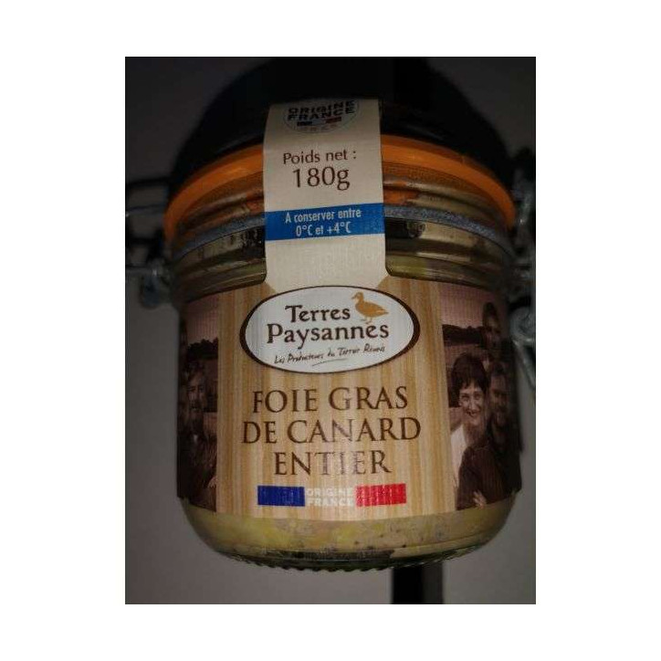 FOIE GRAS DE CANARD ENTIER 180 GRS 