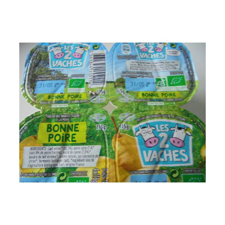 LES 2 VACHES POIRE 460 GR
